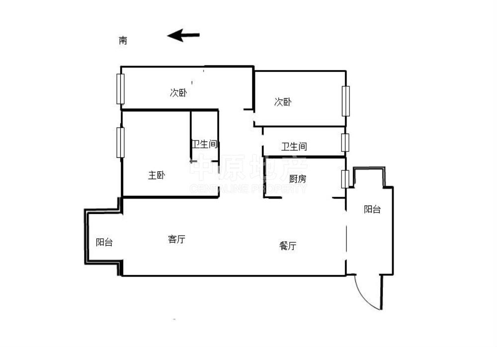 美思奇公馆 三房毛坯 朝南